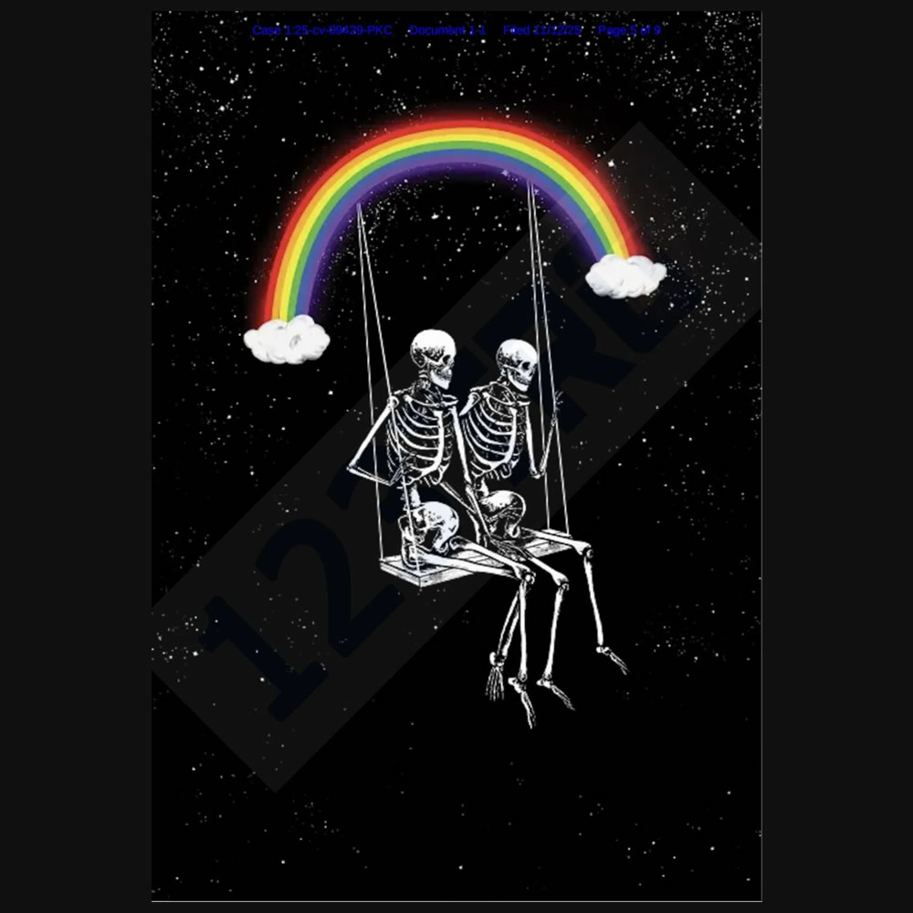 哥特式骷髅插画版权