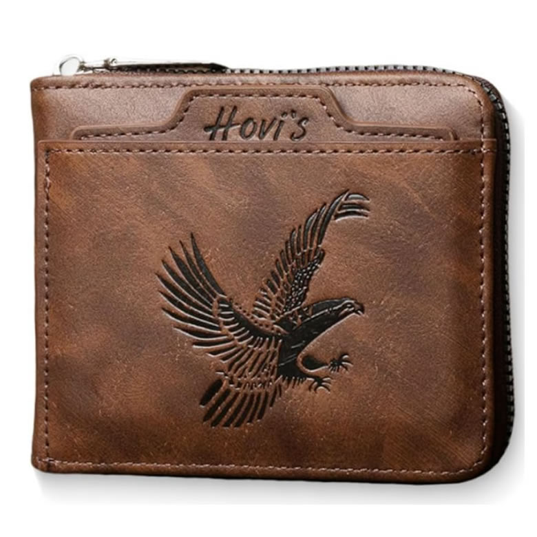 老鹰压纹钱包