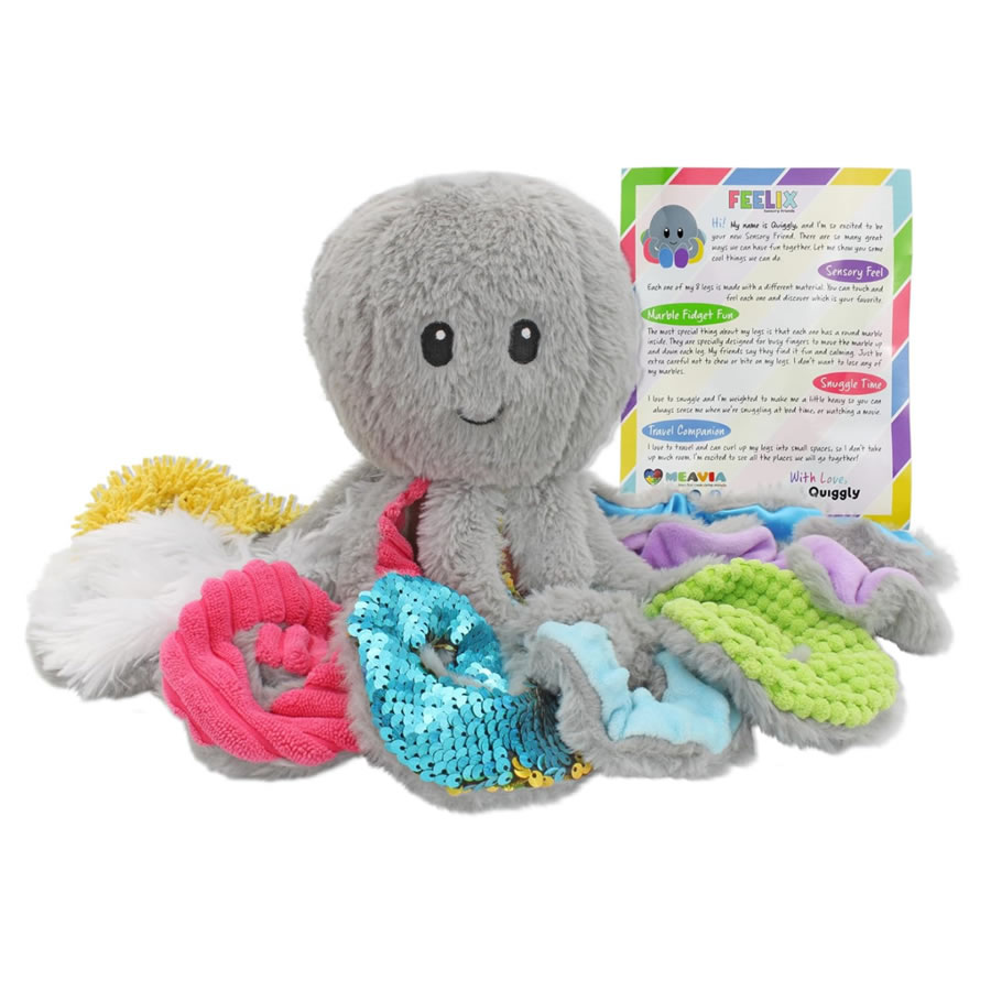 毛绒章鱼感官玩具